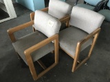 Wooden Chairs w/ Padded Backing, Qty.3