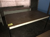 Metal Desk & Desktop Shelf