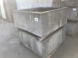 Concrete Planters, Qty 2