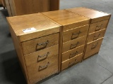 Wood Desk Drawer Units, Qty. 3