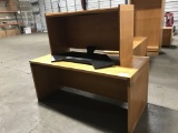 Wood Desk w/ Shelf Unit