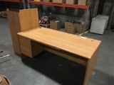 Wood Desk w/ Return