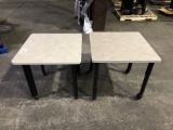 Square Rolling Office Desks Qty 2