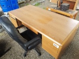 Wooden Desk w/ Rolling Chair