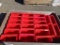 Uline Red Storage Bins, Qty. 22