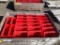 Uline Red Storage Bins, Qty. 22