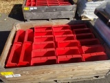 Uline Red Storage Bins, Qty. 22