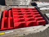 Uline Red Storage Bins, Qty. 22