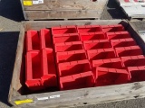 Uline Red Storage Bins, Qty. 22