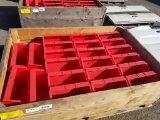 Uline Red Storage Bins, Qty. 22