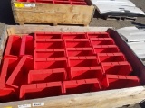 Uline Red Storage Bins, Qty. 22