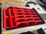 Uline Red Storage Bins, Qty. 22