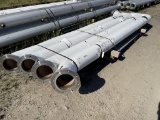 Stainless Steel Pipes w/ Flanges, Qty. 4