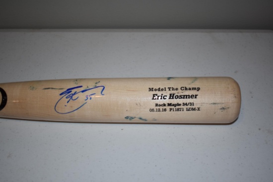 KC Royals Eric Hosmer Autographed Game Bat, Donated By: Alex Gordon/KC Royals