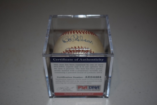 Autographed Bob Gibson Ball, Donated By: The Card Shop