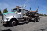 1994 Kenworth T 800 Log Truck W/ Peerless Long Log Trailer