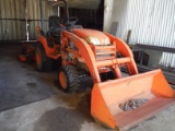 Kubota 2660 Tractor with Loader and Rear Deck Mower