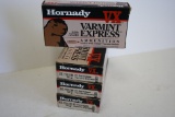 4 Boxes Hornady Varmint Express Factory Ammunition