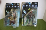 CLOWN and SPIKED SPAWN- Lot of 2- SPAWN The Movie- Todd McFarlane's- Ultra Action Figures-