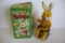 ALPS Mechanical Bubble Blowing Bunny Tin Toy