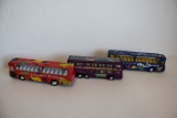 Lot of 3 Toy Buses