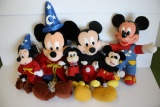 Assorted Vintage Mickey Mouse Plush Toys