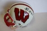 Wisconsin Badgers Signed Riddell Mini Helment