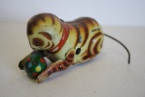 Vintage Tin Litho Cat Toy