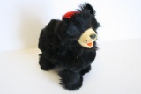 Vintage Furry Dog Wind Up Walking Toy