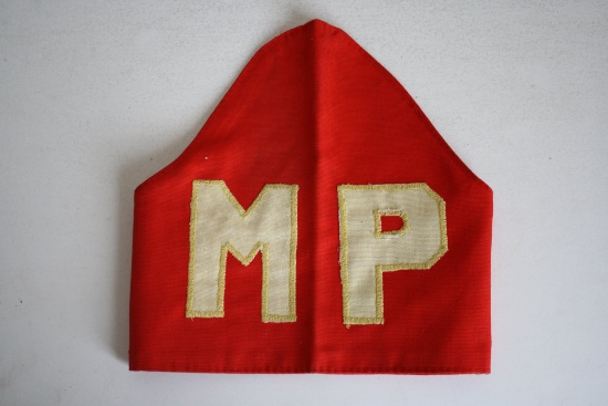 Vietnam Era Red Military Arm Band with MP