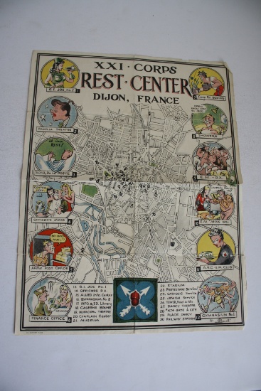 WWII 21st Corps Rest Center Map
