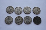 Walking Liberty Half Dollars- Lot of 8.