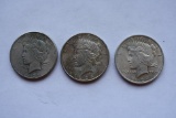 Liberty Silver Dollar- Lot of 3