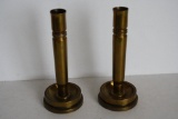 WWII Trench Art Candlesticks