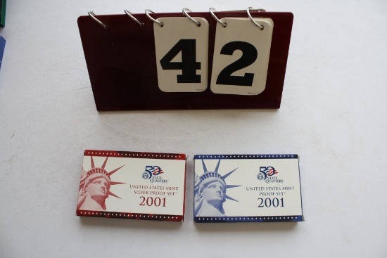 2001 United States Mint Silver Proof Set and Proof Set