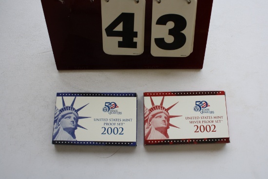 2002 United States Mint Silver Proof Set and Proof Set