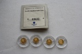 4- 1 gram Gold Coins