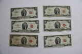 1953 and 1963 Two Dollar Red Seals