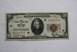 1929 New York Twenty Dollar Federal Reserve Note
