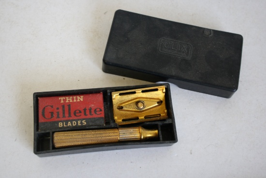 Gillette Razor and Blades in CLIX Case