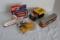 Mixed Lot of Toy Cars, Busses, and Trucks
