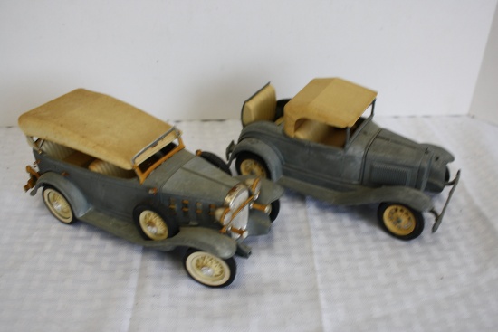 Pair of Hubley Cast Aluminum Antique Cars