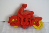 AUBURN Made in the USA- Rubber Toy Motorcycle