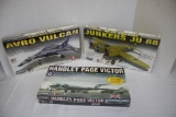 Lindberg Model Kits- Avro Vulcan, Junkers JU 88 & Handley Page Victor