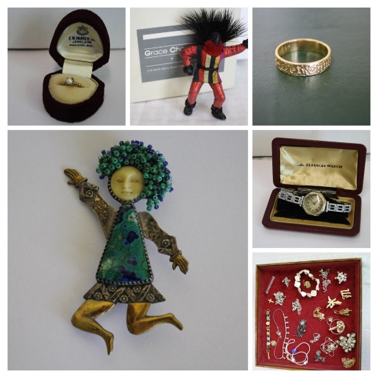 Fine Jewelry Auction-Gold, Silver, Artisan Pieces