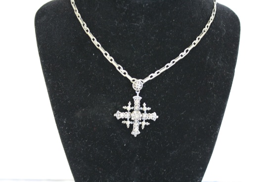 Sterling Silver Embellished Cross