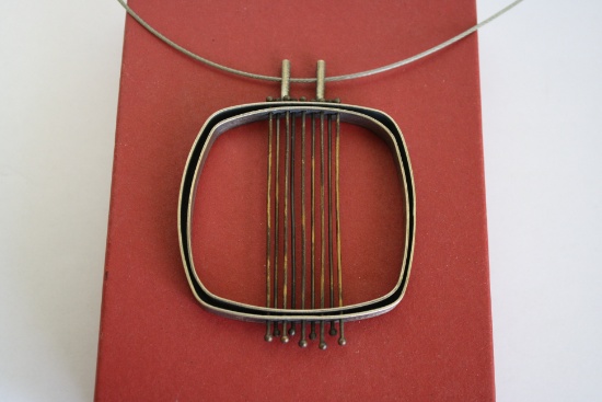 Tayla Baharal Sterling and Brass Artisan Necklace