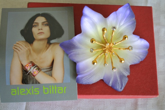 Alexis Bittar Lucite Flower Brooch