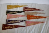 Lot of 9 Famous Ship Pennants