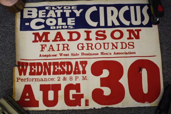 Clyde Beatty Cole Bros. Ciucus Poster